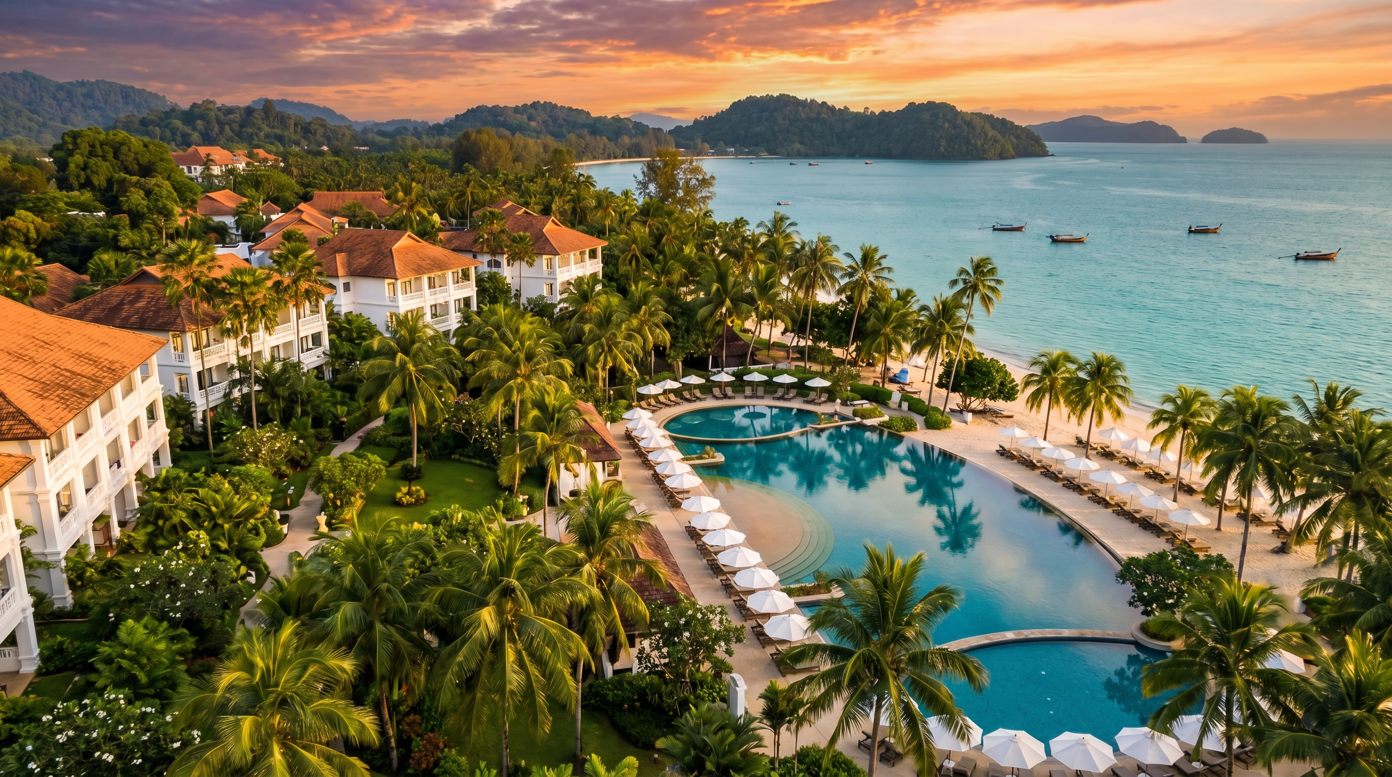 The St Regis Langkawi luxury resort aerial view